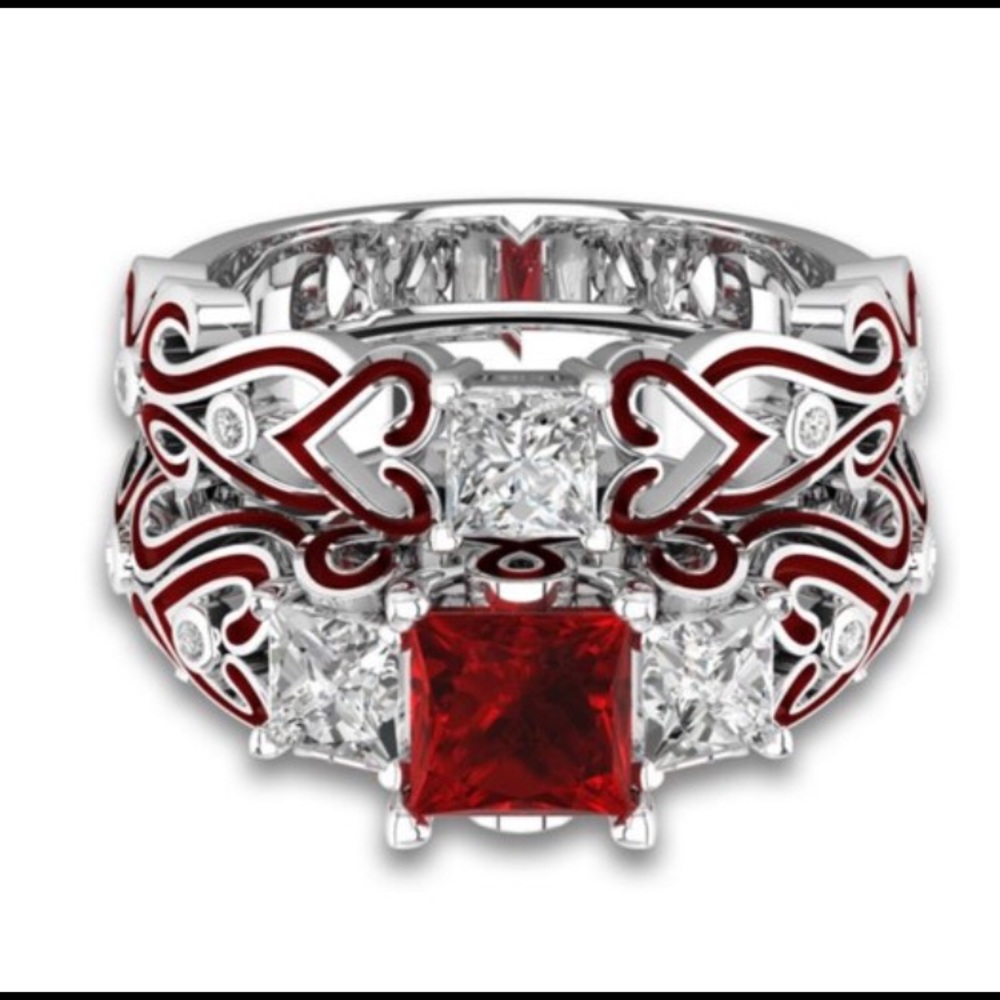 2pc. Wedding/engagement ring set